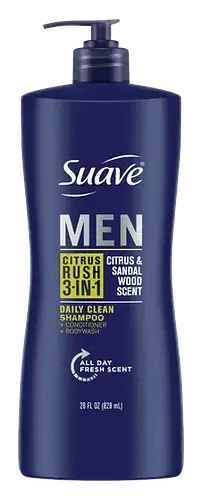 Suave Men Citrus Rush 3-In-1 Daily Clean Shampoo