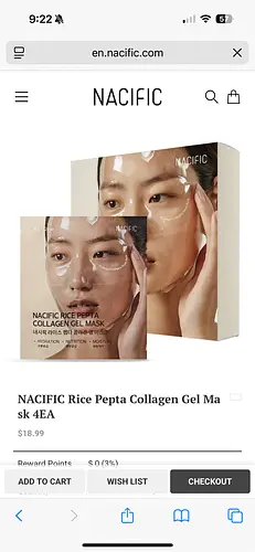 Nacific Rice Pepta Collagen Gel Mask Sheet