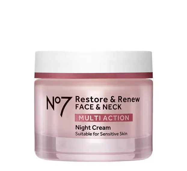 No7 Restore & Renew Face & Neck Multi Action Night Cream Enhanced Formula