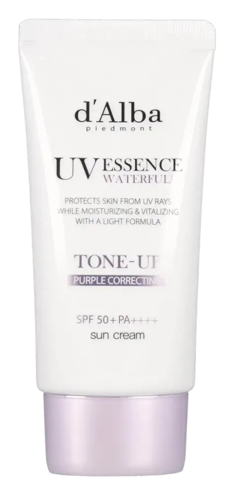 D'Alba UV Essence Waterfull Tone-Up Purple Correcting Sun Cream SPF 50+