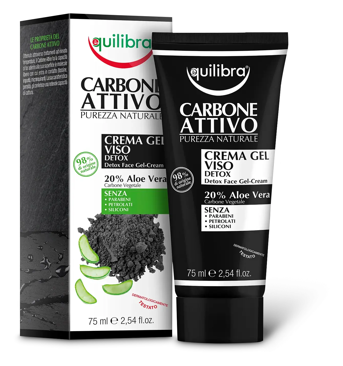 Equilibra Active Carbon Detox Face Gel-Cream