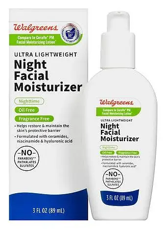 Walgreens Ultra Lightweight Night Facial Moisturizer Fragrance Free