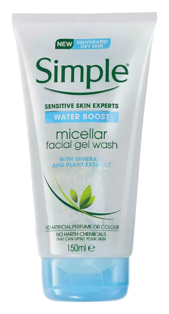 Simple Skincare Water Boost Micellar Cleansing Facial Gel Wash Singapore