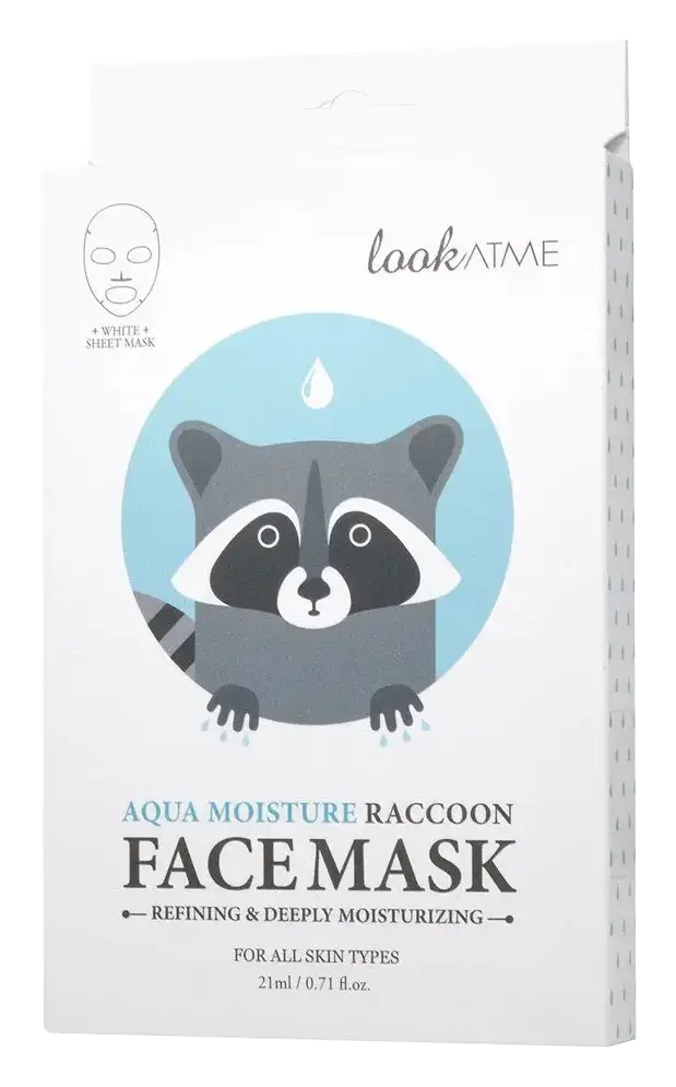 lookATME Face Mask Aqua Moisture Raccoon