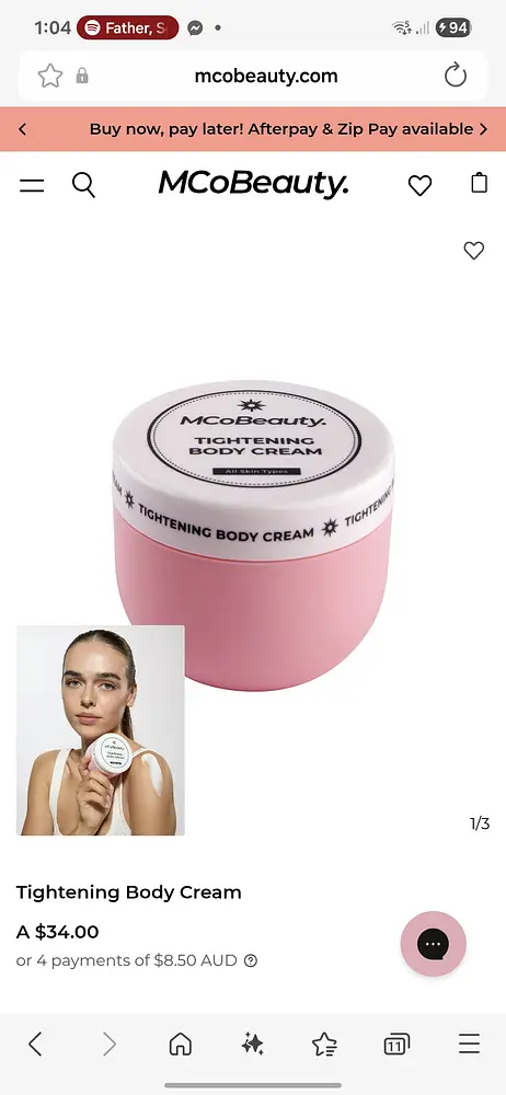 MCoBeauty. Tightening Body Cream
