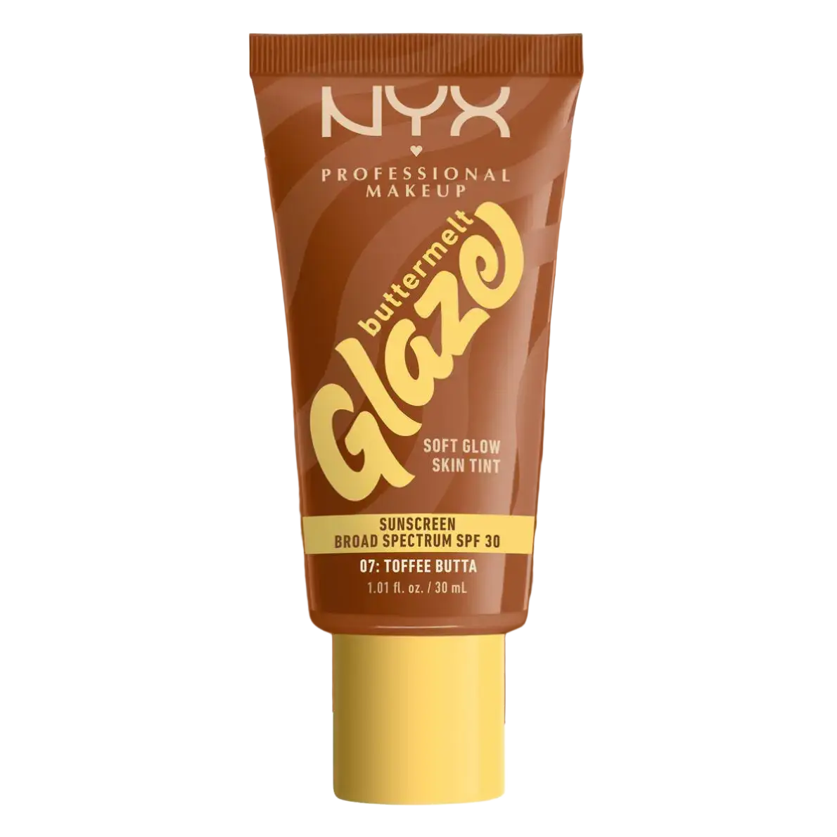NYX Cosmetics Buttermelt Glaze Soft Glow Skin Tint SPF 30 07 Toffee Butta