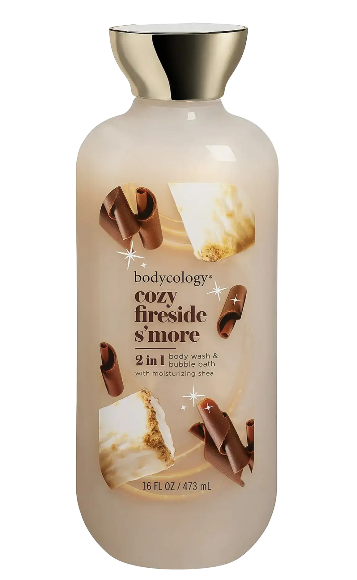 Bodycology 2 In 1 Body Wash & Bubble Bath Cozy Fireside S'more