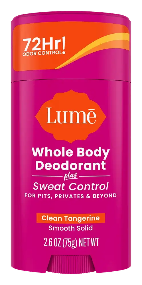 Lume Solid Stick Deodorant + Sweat Control Clean Tangerine