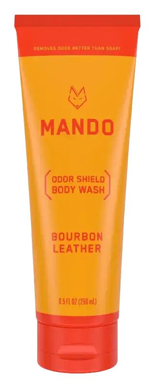 Mando Odor Shield Acidified Body Wash Bourbon Leather