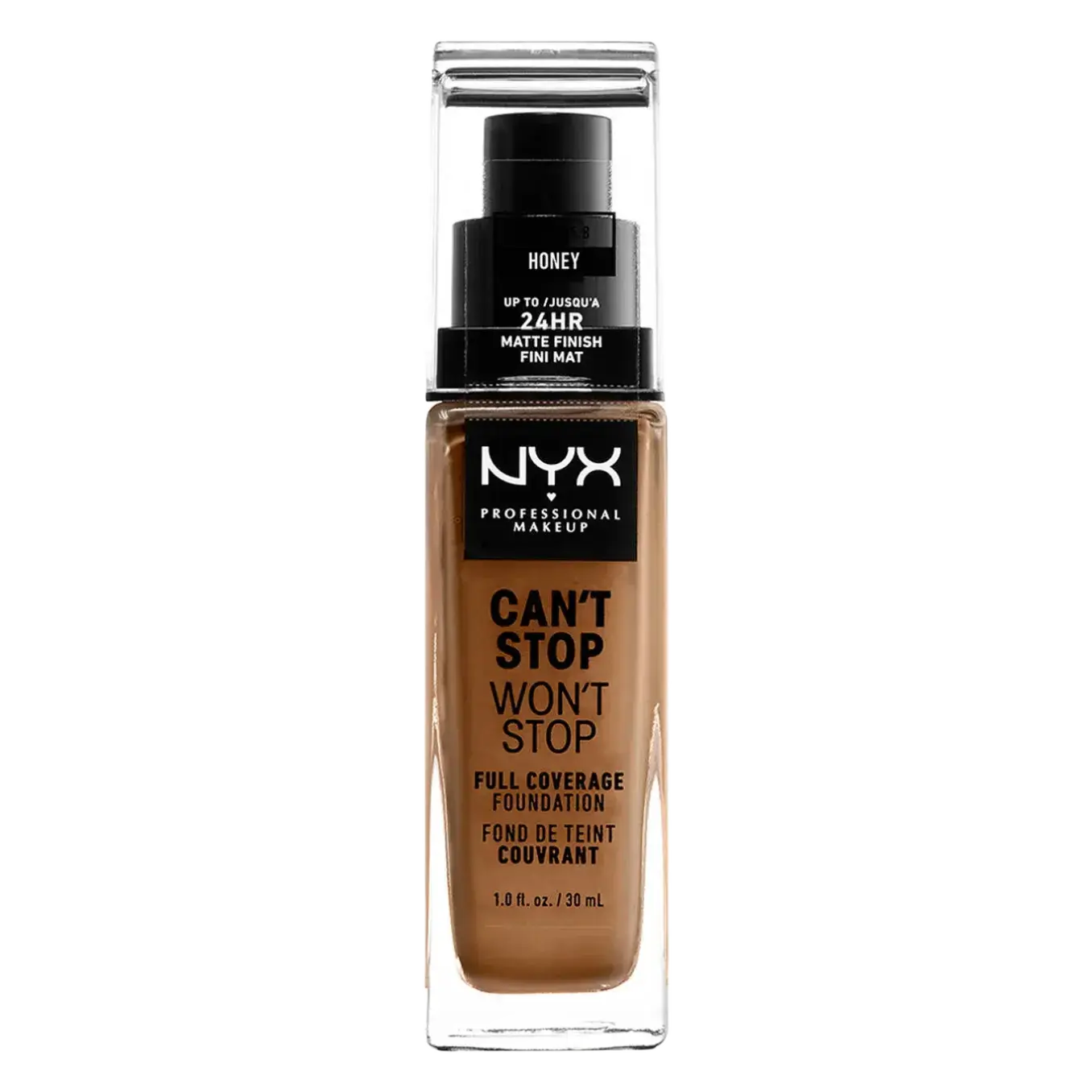 NYX Cosmetics Can't Stop Won't Stop Full Coverage Foundation 15.8 Honey