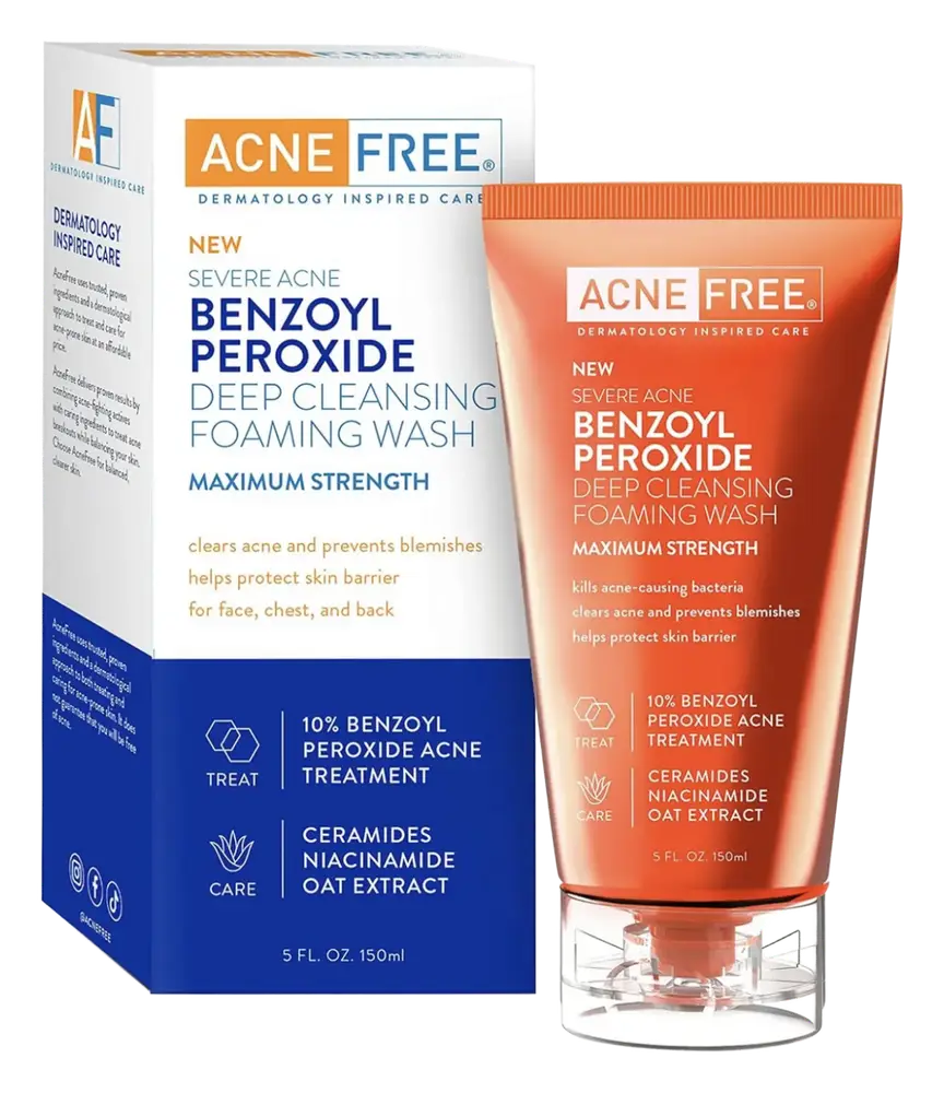 Acne Free Benzoyl Peroxide Deep Cleansing Foaming Wash
