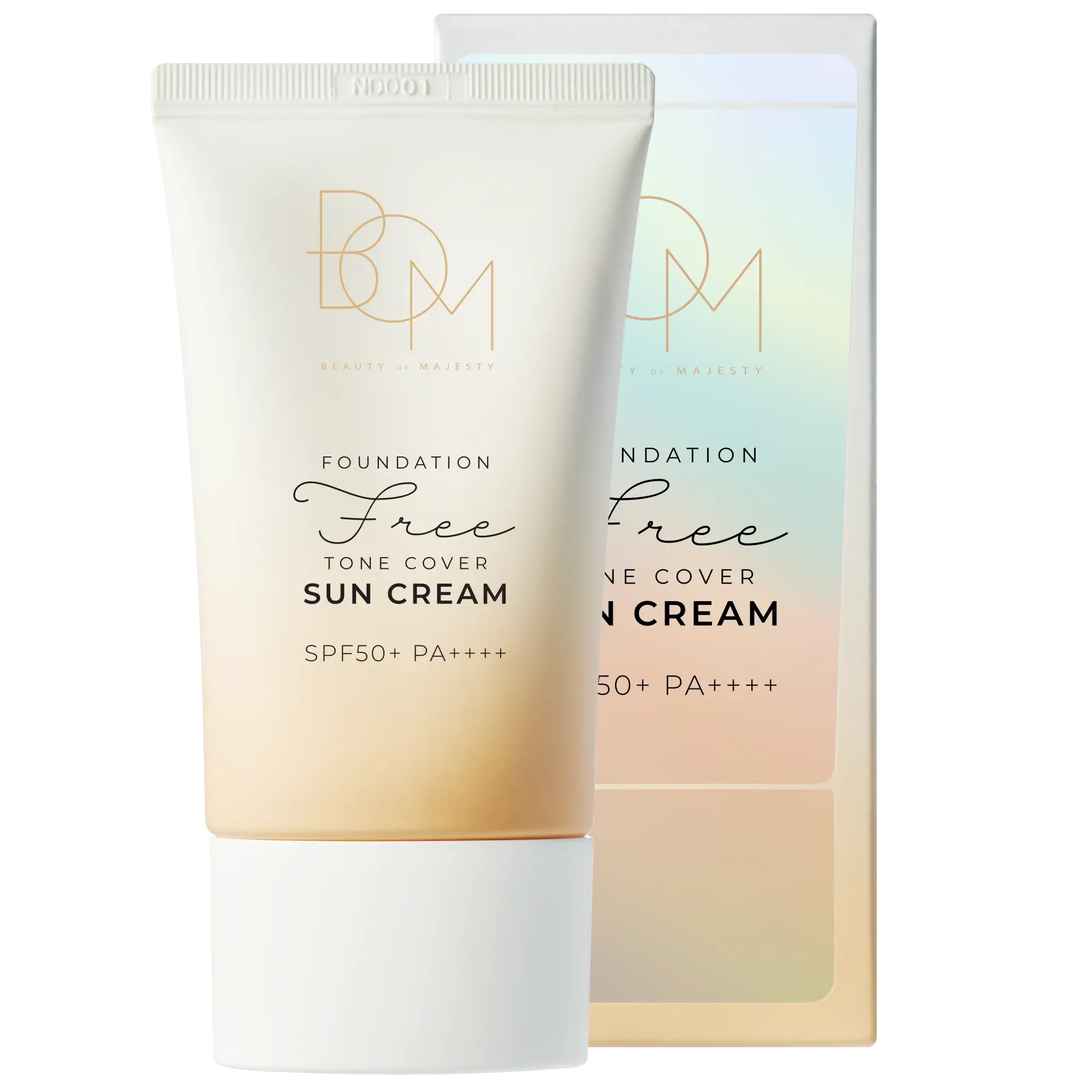 B.O.M - Beauty Of Majesty Foundation Free Tone Cover Sun Cream SPF 50+