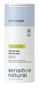 ATTITUDE Sensitive Natural Plastic-Free Deodorant Unscented