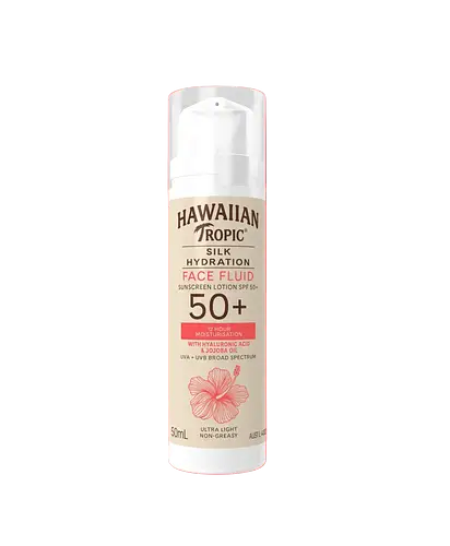 Hawaiian Tropic Silk Hydration Face Fluid Sunscreen Lotion SPF50+