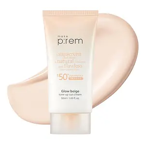Make p:rem Glow Beige Tone Up Sun Cream
