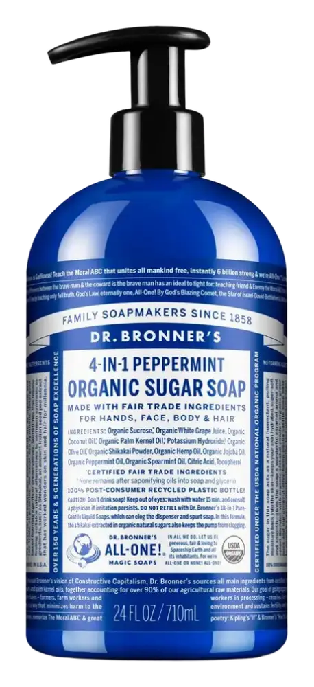 Dr. Bronner's Organic Sugar Soap Peppermint