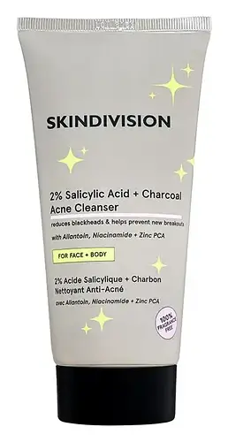 SkinDivision 2% Salicylic Acid + Charcoal Acne Cleanser