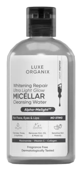 Luxe Organix Whitening Repair Ultra Light Glow Micellar Cleansing Beauty Water