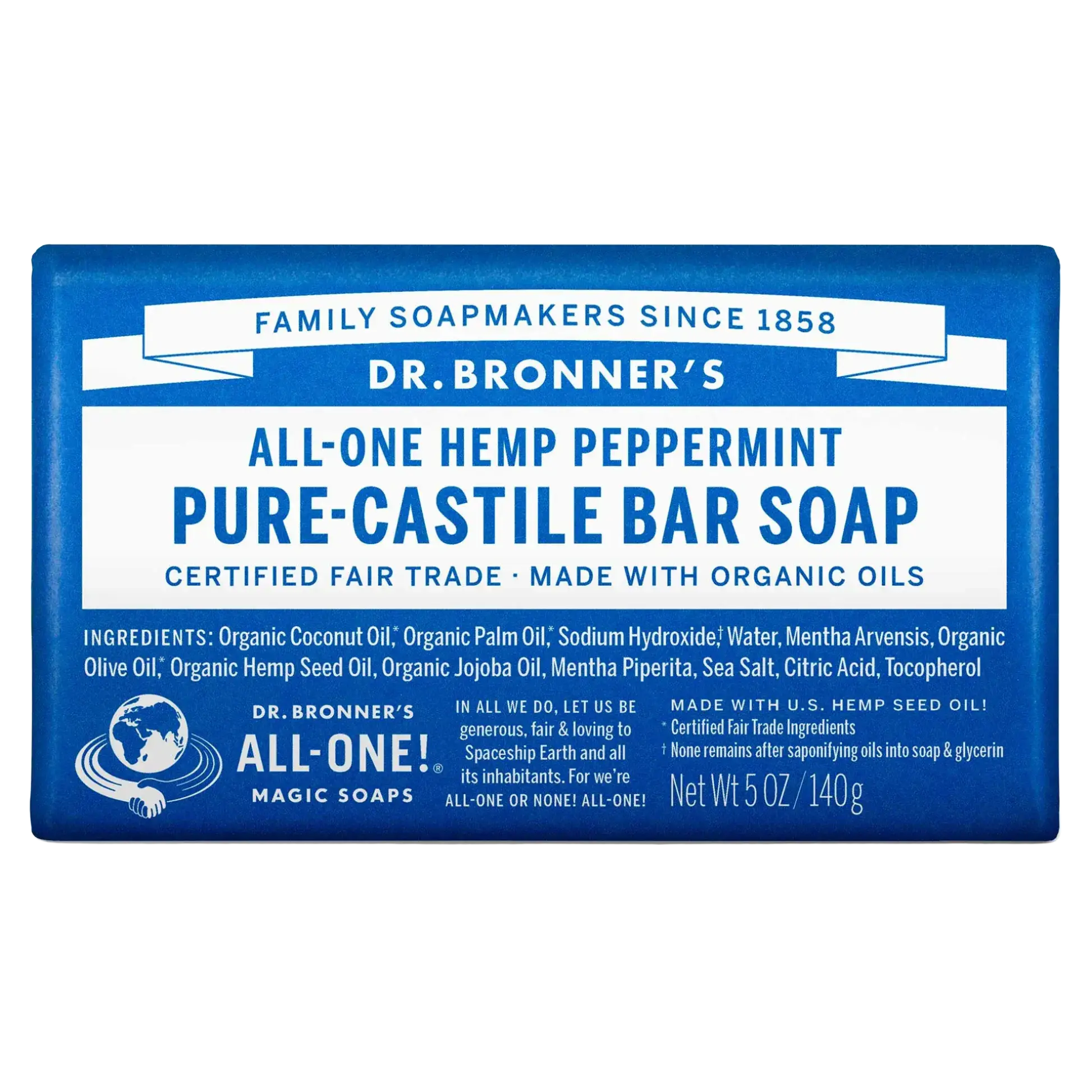 Dr. Bronner's Pure Castille Bar Soap Peppermint