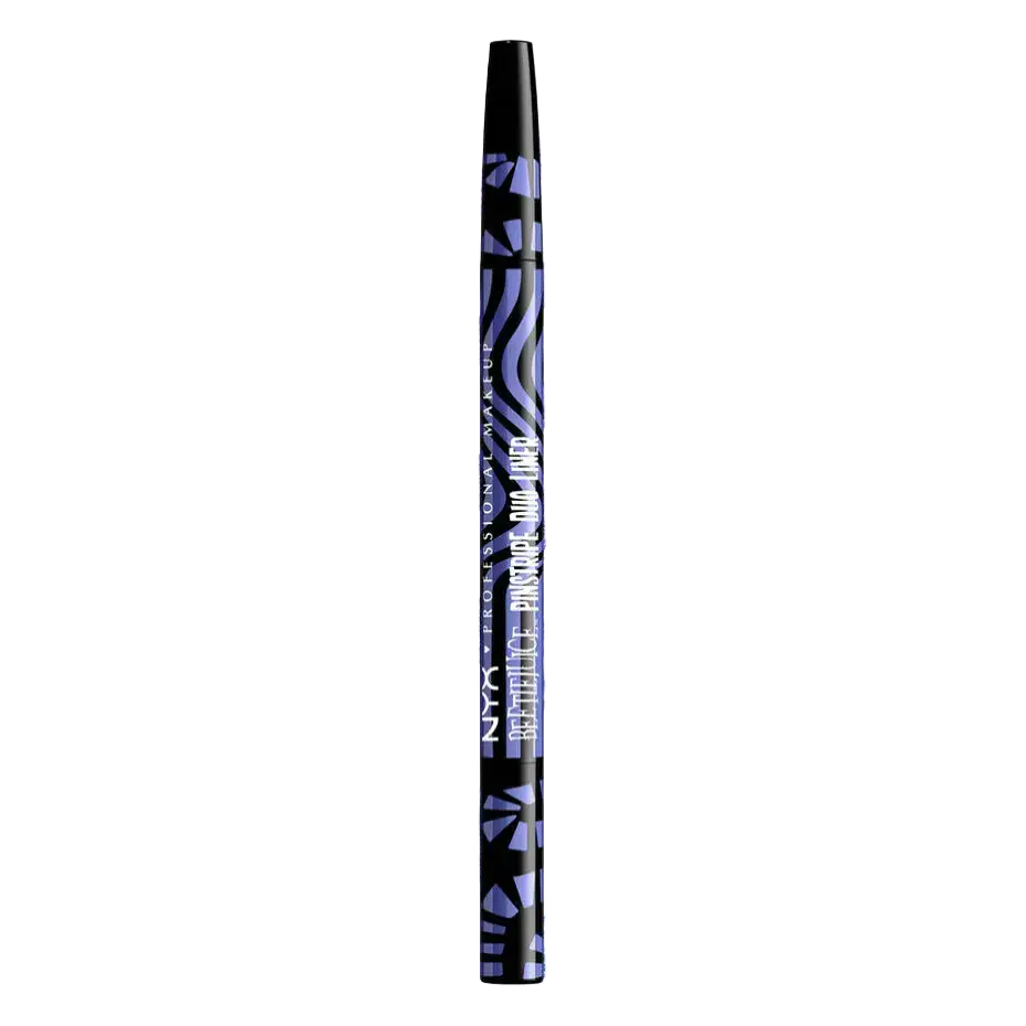NYX Cosmetics Beetlejuice Pin Stripe Duo Liners 02 Purple Chrome