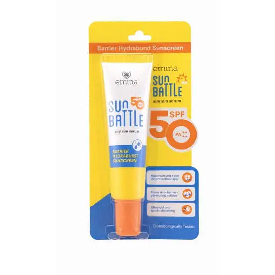 Emina Sun Battle SPF 50 PA++++ Barrier Hydraburst Sunscreen