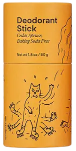 Meow Meow Tweet Deodorant Stick Cedar Spruce Baking Soda Free
