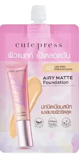 Cute Press Airy Matte Foundation 02 Light Beige