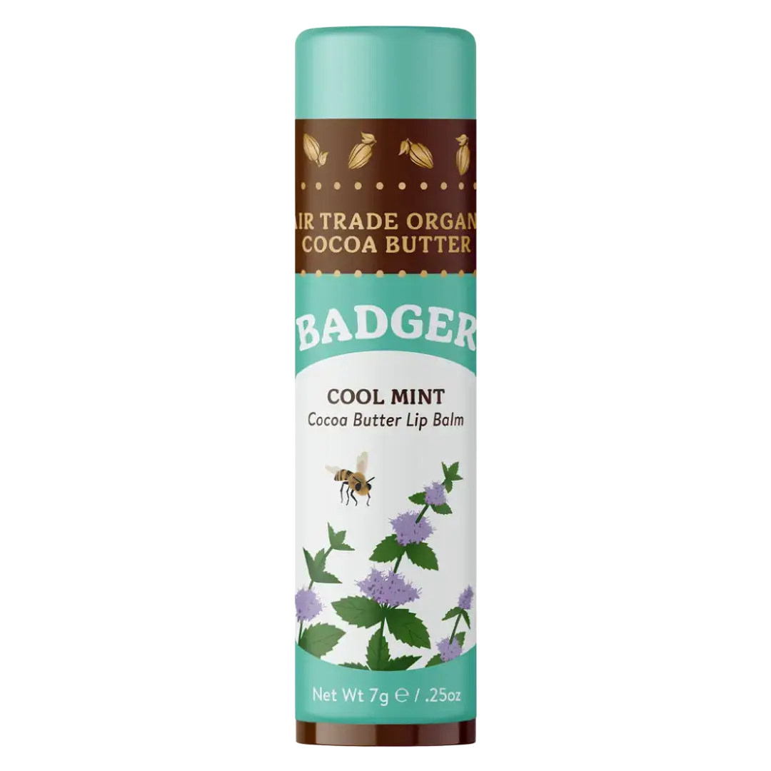 Badger Cocoa Butter Lip Balm Cool Mint