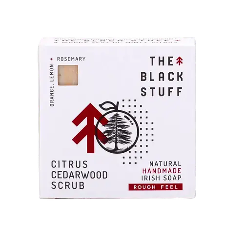 The Black Stuff Citrus Cedarwood Scrub Natural Handmade Irish Soap