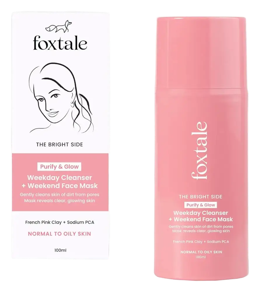 Foxtale Purify & Glow Cleanser + Mask