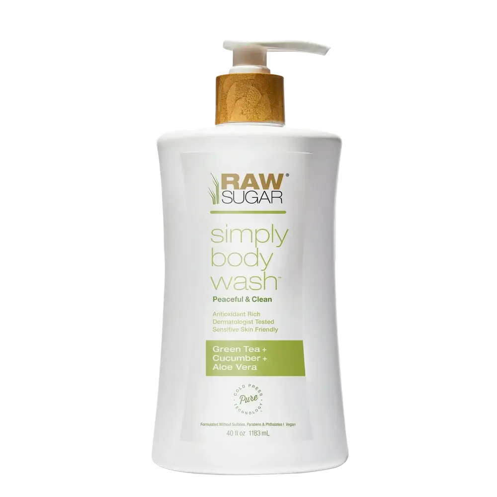 Raw Sugar Simply Body Wash Green Tea + Cucumber + Aloe Vera