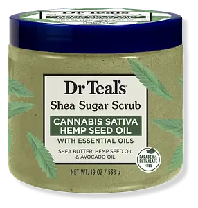 Dr Teal’s Shea Sugar Scrub Cannabis Sativa Hemp Seed Oil