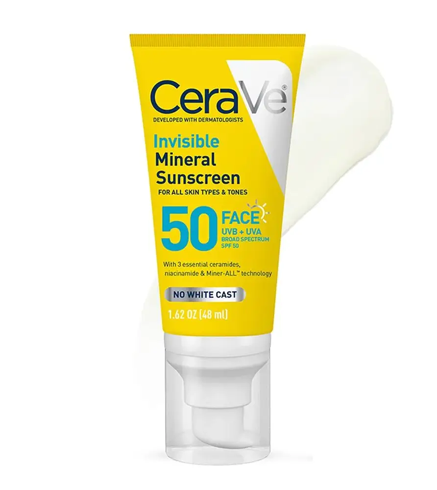 CeraVe Invisible Mineral Sunscreen SPF 50 Face
