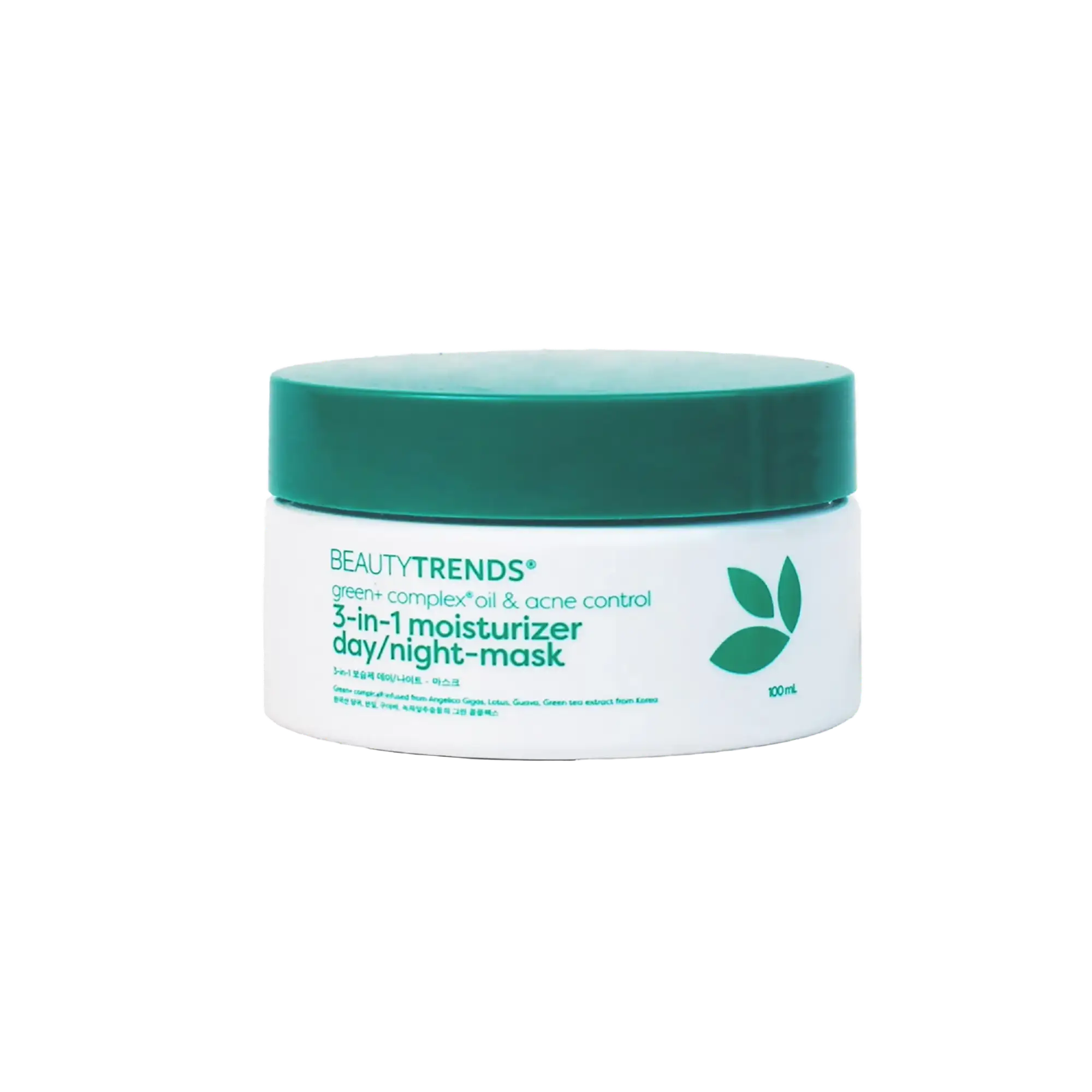 Beautytrends Green+ Complex Oil & Acne Control 3-In-1 Moisturizer Day/Night Mask
