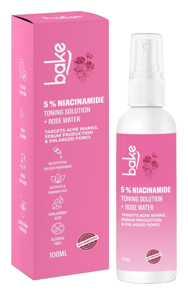 Bake 5% Niacinamide + Rose Water Toning Solution