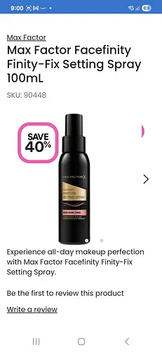 Max Factor X Facefinity Finity-Fix Setting Spray