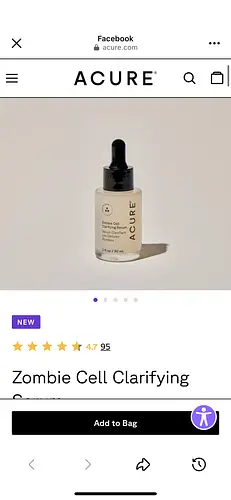Acure Zombie cell clarifying serum