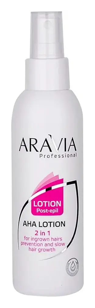 Aravia Professional AHA Lotion 2 in 1 for Ingrown Hairs Prevention and Slow Hair Growth