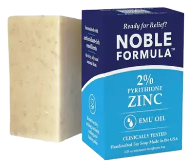 Noble Formula Emu Oil 2% Pyrithione Zinc (ZnP) Bar Soap