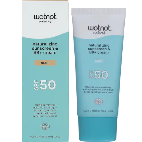 Wotnot Naturals Natural Zinc Sunscreen & BB+ Cream SPF 50 Nude