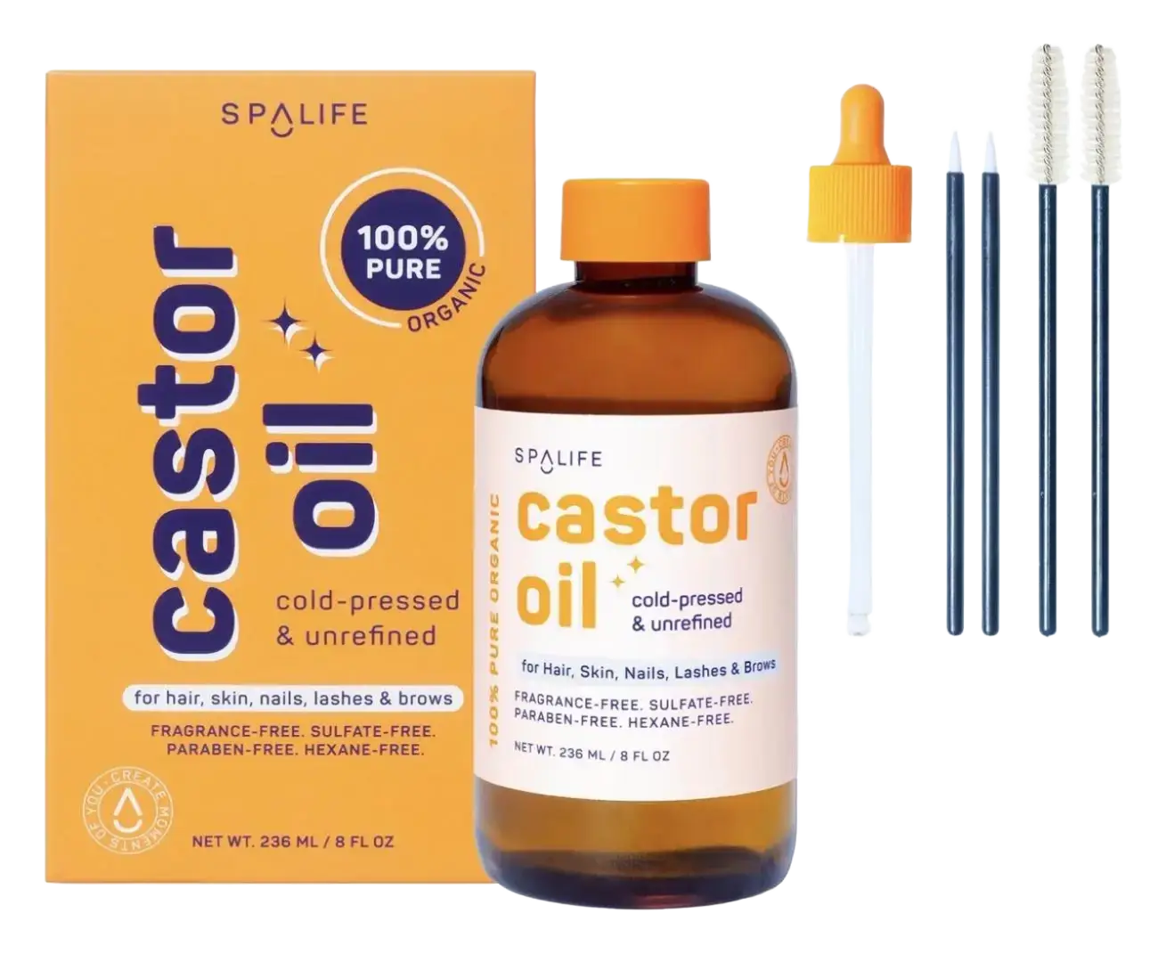 SpaLife 100% Pure Castor Oil Orange