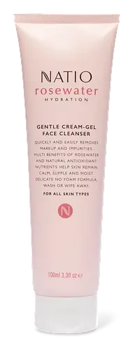Natio Rosewater Hydration Gentle Cream-Gel Face Cleanser