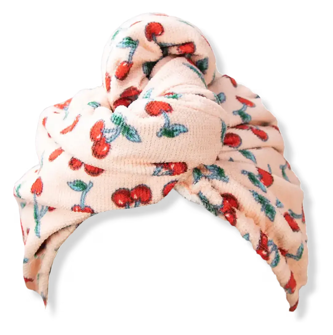 The Vintage Cosmetic Company Hair Turban Cherry Print