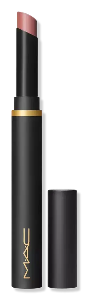 Mac Cosmetics Powder Kiss Velvet Blur Slim Lipstick Over the Taupe