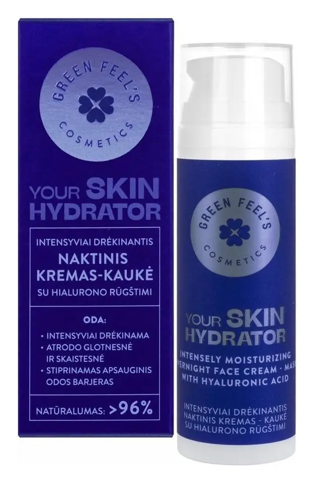 Green Feel's Your Skin Hydrator Intensely Moisturizing Overnight Face Cream-Mask With Hyaluronic Acid
