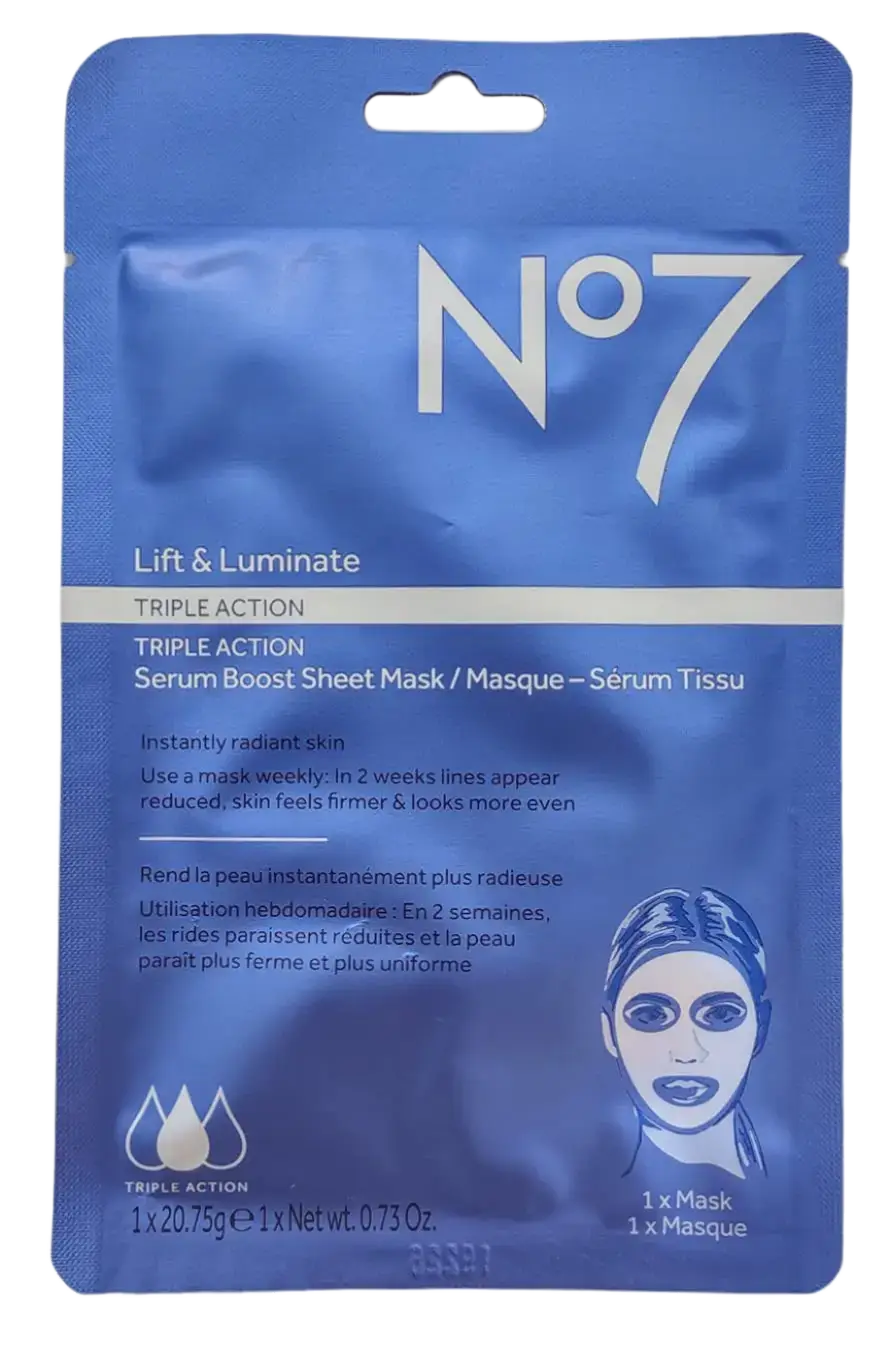 No7 Lift & Luminate Triple Action Serum Boost Sheet Mask