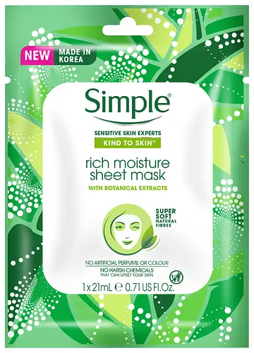 Simple Skincare Rich Moisture Sheet Mask
