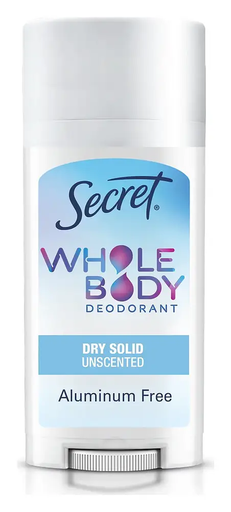 Secret Aluminum Free Whole Body Stick Deodorant Unscented