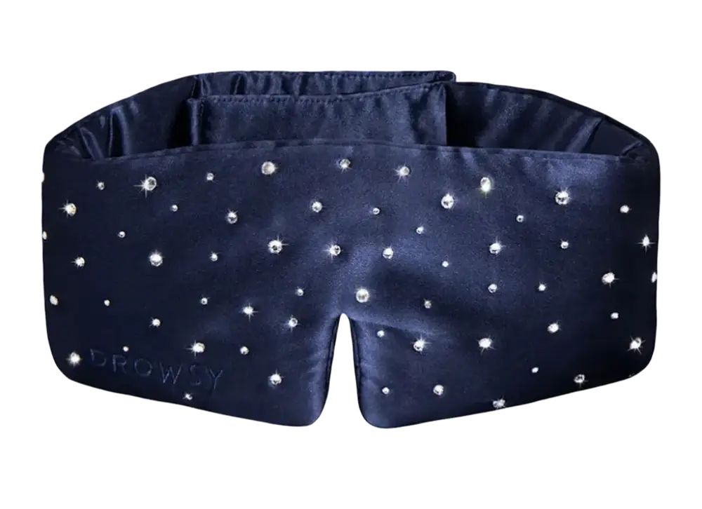 Drowsy Sleep Company Silk Sleep Eye Mask Crystals By Swarovski