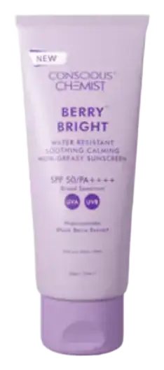 Conscious Chemist Berry Bright Niacinamide Sunscreen SPF 50